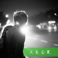 黑白伤感的男生QQ头像带字