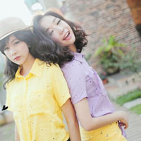 清新可爱的韩国姐妹花QQ头像一对2张