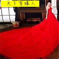 红色婚纱写真头像