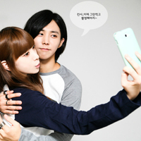 好看的韩国可爱情侣头像一对两张 幸福可能就是一瞬间