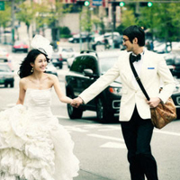 唯美意境的韩国情侣婚纱头像