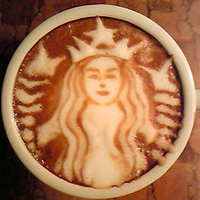 有精美图案的咖啡创意个性头像
