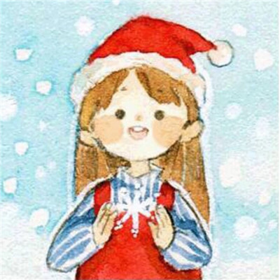 可爱创意圣诞情侣头像 超萌小红帽圣诞头像